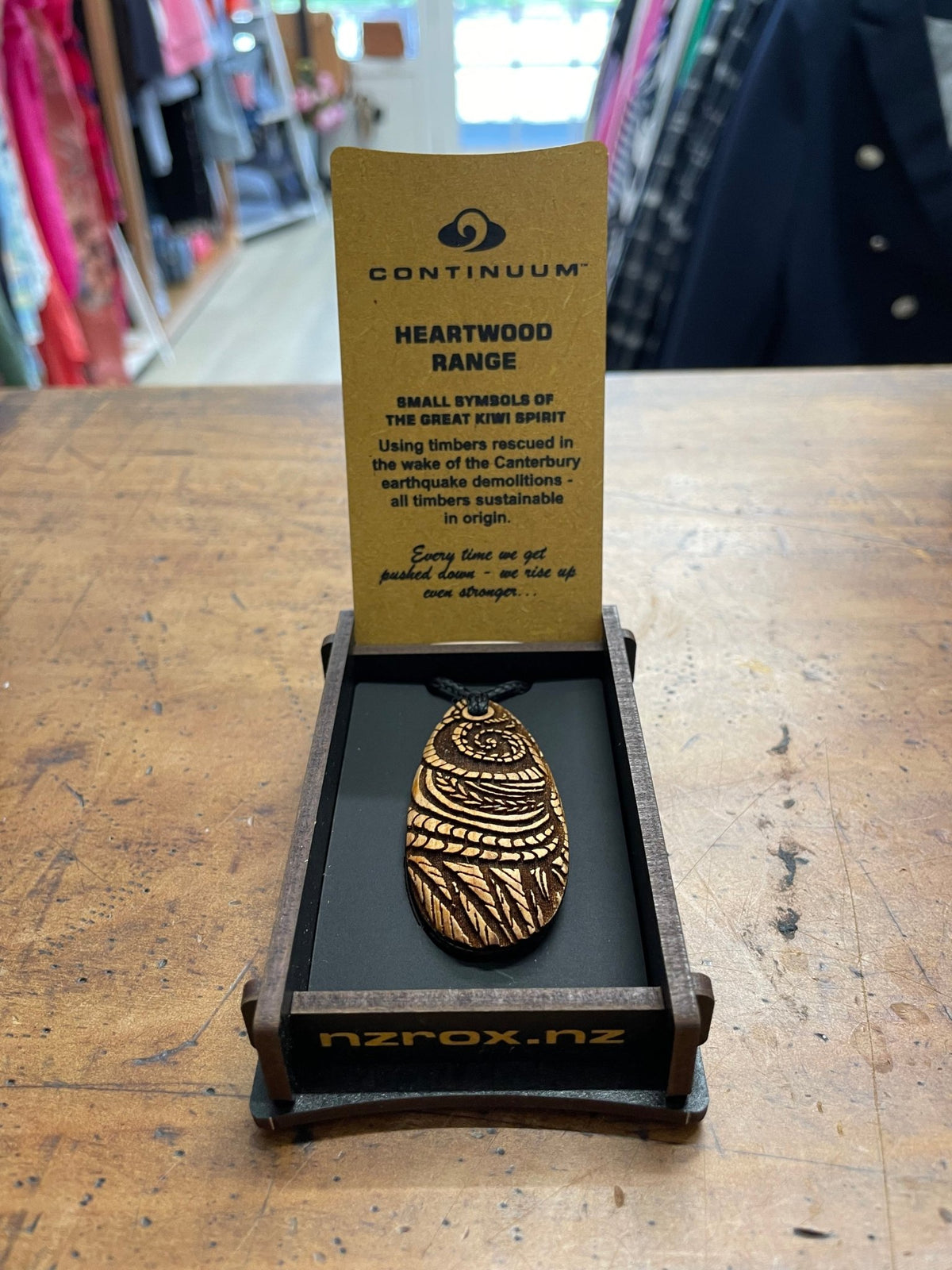 HEARTWOOD_KOPATA DEW DROP PENDANT WOOD _ KOPATA DEW DROP PENDANT WOOD _ Ebony Boutique NZ