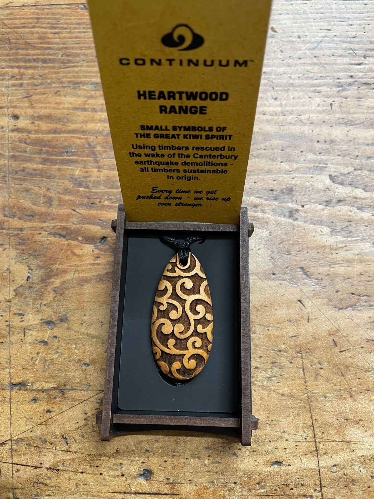 HEARTWOOD_KOPATA DEW DROP PENDANT WOOD _ KOPATA DEW DROP PENDANT WOOD _ Ebony Boutique NZ