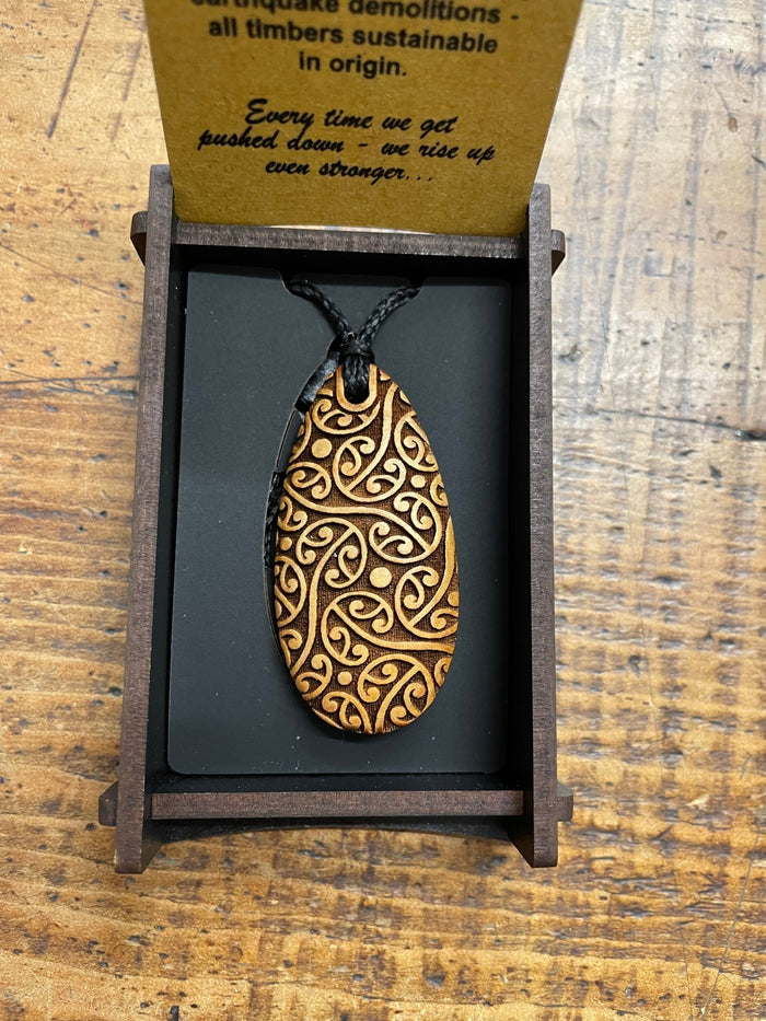 HEARTWOOD_KOPATA DEW DROP PENDANT WOOD _ KOPATA DEW DROP PENDANT WOOD _ Ebony Boutique NZ