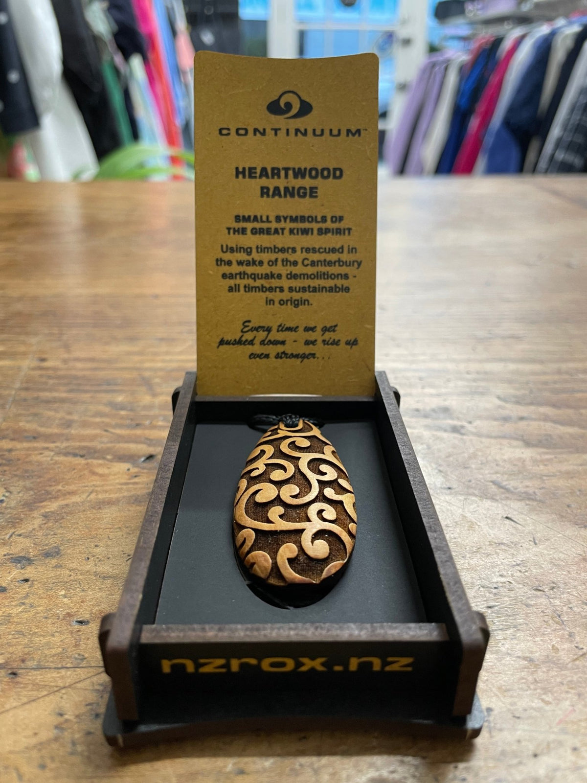 HEARTWOOD_KOPATA DEW DROP PENDANT WOOD _ KOPATA DEW DROP PENDANT WOOD _ Ebony Boutique NZ