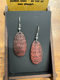 HEARTWOOD_KOPATA TEARDROP EARRINGS WOOD _ KOPATA TEARDROP EARRINGS WOOD _ Ebony Boutique NZ