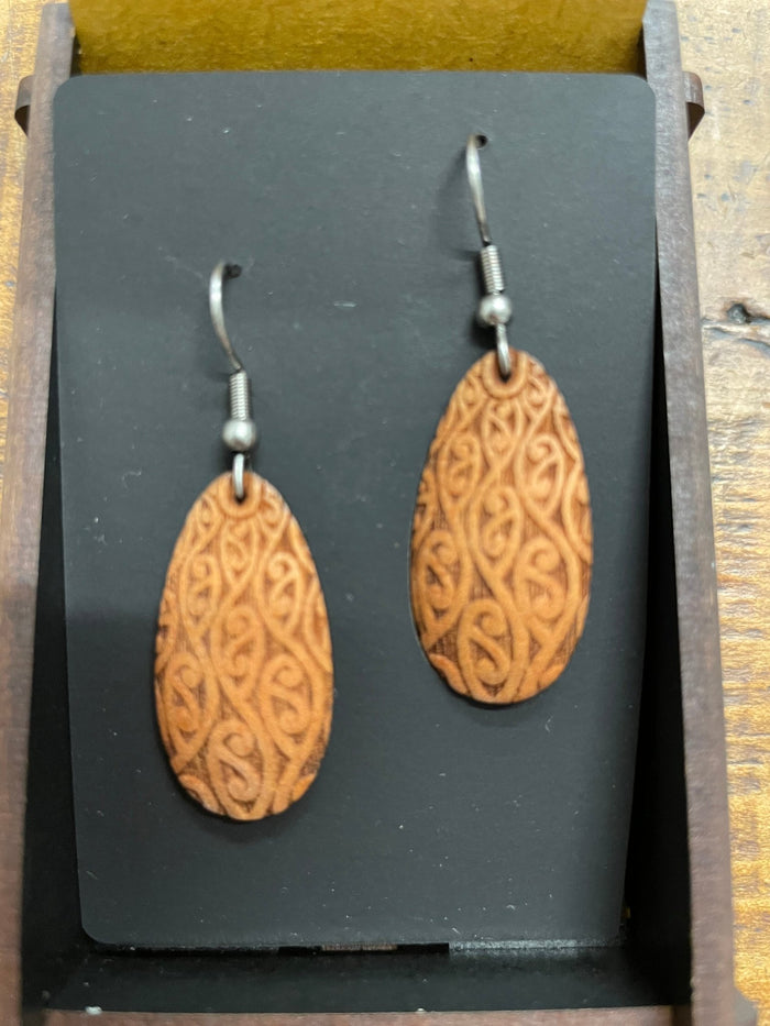 HEARTWOOD_KOPATA TEARDROP EARRINGS WOOD _ KOPATA TEARDROP EARRINGS WOOD _ Ebony Boutique NZ