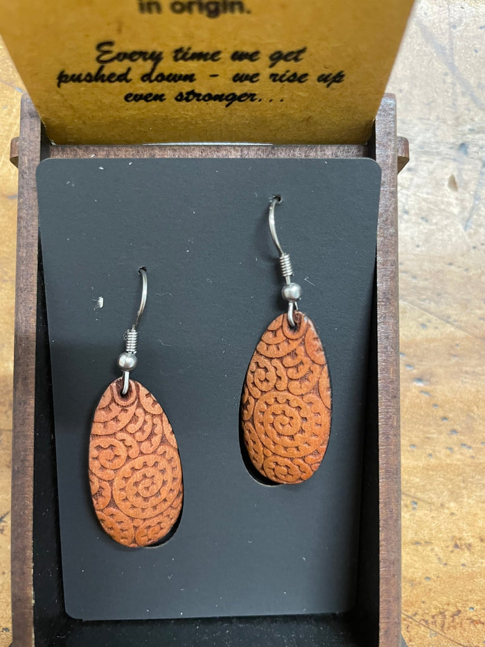 HEARTWOOD_KOPATA TEARDROP EARRINGS WOOD _ KOPATA TEARDROP EARRINGS WOOD _ Ebony Boutique NZ