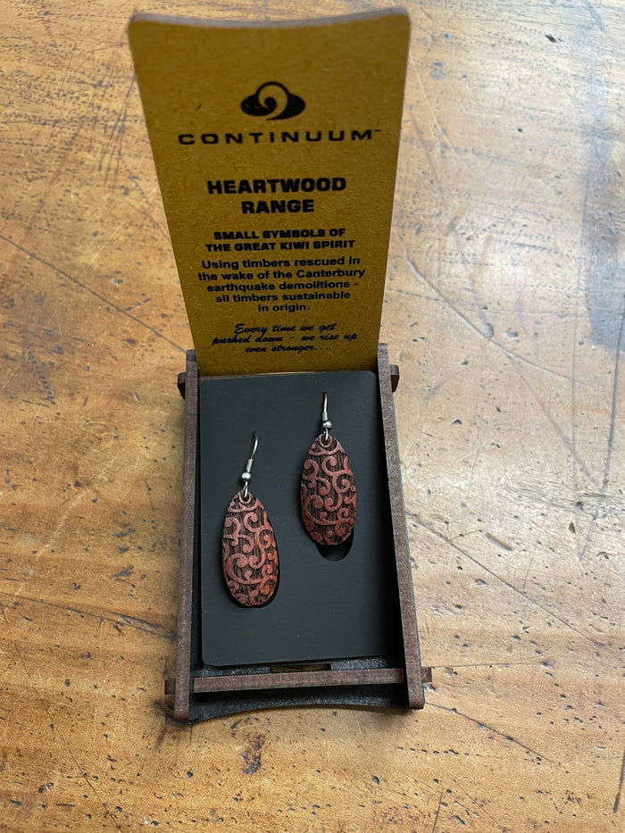 HEARTWOOD_KOPATA TEARDROP EARRINGS WOOD _ KOPATA TEARDROP EARRINGS WOOD _ Ebony Boutique NZ