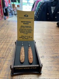 HEARTWOOD_ROIMATA TEARDROP EARRINGS WOOD _ ROIMATA TEARDROP EARRINGS WOOD _ Ebony Boutique NZ
