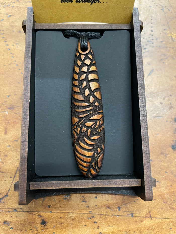HEARTWOOD_ROIMATA TEARDROP PENDANT WOOD _ ROIMATA TEARDROP PENDANT WOOD _ Ebony Boutique NZ