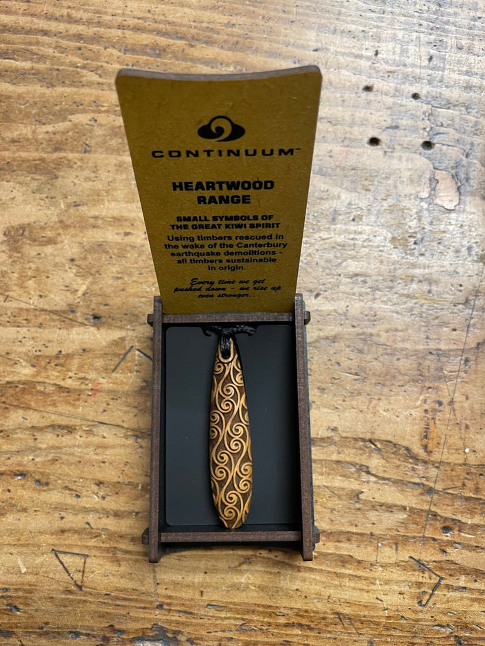 HEARTWOOD_ROIMATA TEARDROP PENDANT WOOD _ ROIMATA TEARDROP PENDANT WOOD _ Ebony Boutique NZ