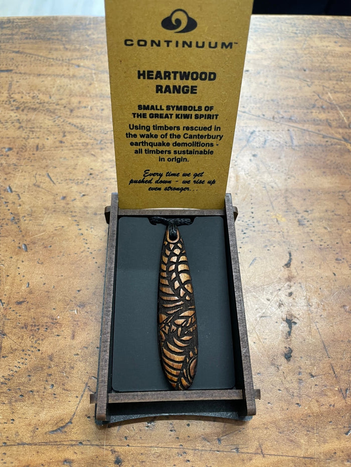 HEARTWOOD_ROIMATA TEARDROP PENDANT WOOD _ ROIMATA TEARDROP PENDANT WOOD _ Ebony Boutique NZ
