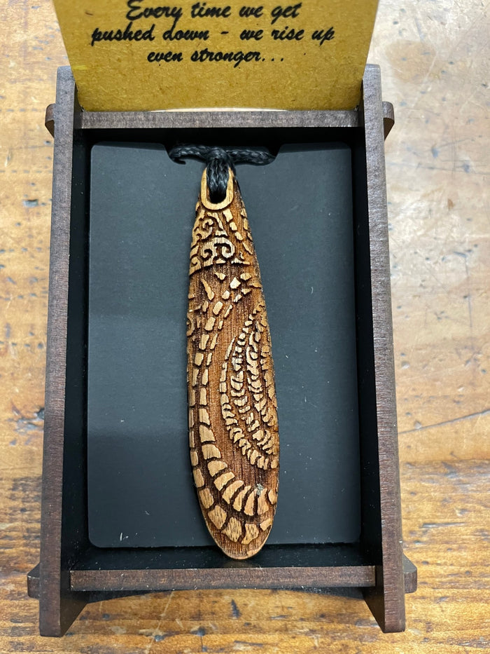 HEARTWOOD_ROIMATA TEARDROP PENDANT WOOD _ ROIMATA TEARDROP PENDANT WOOD _ Ebony Boutique NZ