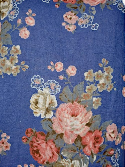 HELGA MAY_ELASTIC HEM DRESS LINEN HIGH TEA COBALT _ ELASTIC HEM DRESS LINEN HIGH TEA COBALT _ Ebony Boutique NZ