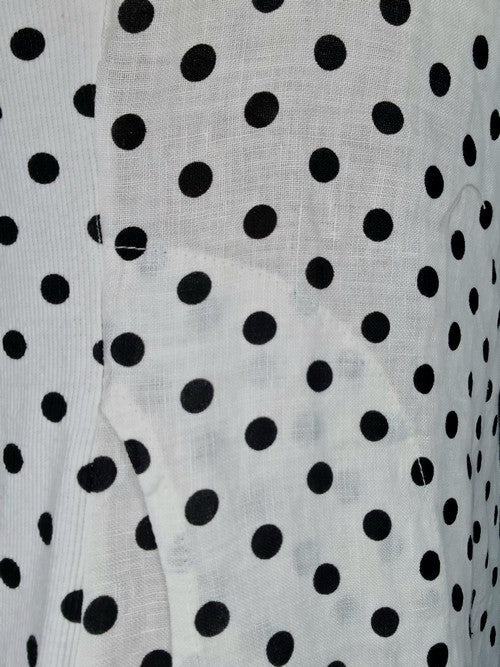 HELGA MAY_KENNEDY DRESS LINEN POLKA DOT WHITE _ KENNEDY DRESS LINEN POLKA DOT WHITE _ Ebony Boutique NZ