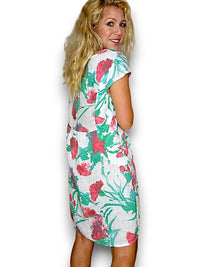 HELGA MAY_KENNEDY DRESS THISTLE IN RED WHITE _ KENNEDY DRESS THISTLE IN RED WHITE _ Ebony Boutique NZ