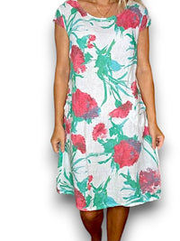 HELGA MAY_KENNEDY DRESS THISTLE IN RED WHITE _ KENNEDY DRESS THISTLE IN RED WHITE _ Ebony Boutique NZ