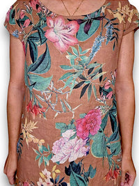 HELGA MAY_KENNEDY DRESS WONDERLAND COFFEE _ KENNEDY DRESS WONDERLAND COFFEE _ Ebony Boutique NZ