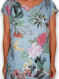 HELGA MAY_KENNEDY DRESS WONDERLAND LIGHT TURQUOISE _ KENNEDY DRESS WONDERLAND LIGHT TURQUOISE _ Ebony Boutique NZ