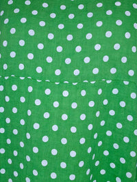 HELGA MAY_MID SLEEVE LINEN MAXI DRESS POLKA DOT BRIGHT GREEN _ MID SLEEVE LINEN MAXI DRESS POLKA DOT BRIGHT GREEN _ Ebony Boutique NZ