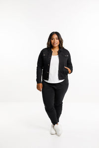 HOME-LEE_CLASSIC DENIM JACKET JET BLACK _ CLASSIC DENIM JACKET JET BLACK _ Ebony Boutique NZ