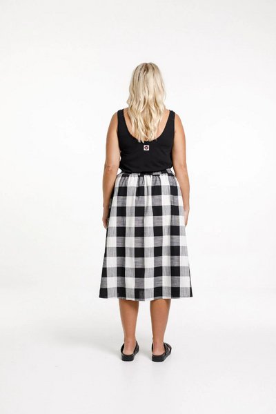 Delilah Linen Skirt in Spearmint Gingham Delilah Linen Skirt in Spearmint Gingham