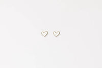 HOME LEE_HEART STUD EARRINGS WHITE _ HEART STUD EARRINGS WHITE _ Ebony Boutique NZ