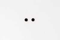 HOME LEE_HEXAGON STUD EARRINGS BLACK _ HEXAGON STUD EARRINGS BLACK _ Ebony Boutique NZ