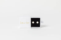 HOME LEE_HEXAGON STUD EARRINGS WHITE _ HEXAGON STUD EARRINGS WHITE _ Ebony Boutique NZ