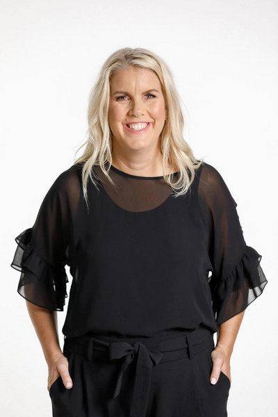 Home-Lee NZ, Imogen Blouse, Black