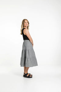 HOME LEE_LEXI SKIRT CHARCOAL _ LEXI SKIRT CHARCOAL _ Ebony Boutique NZ