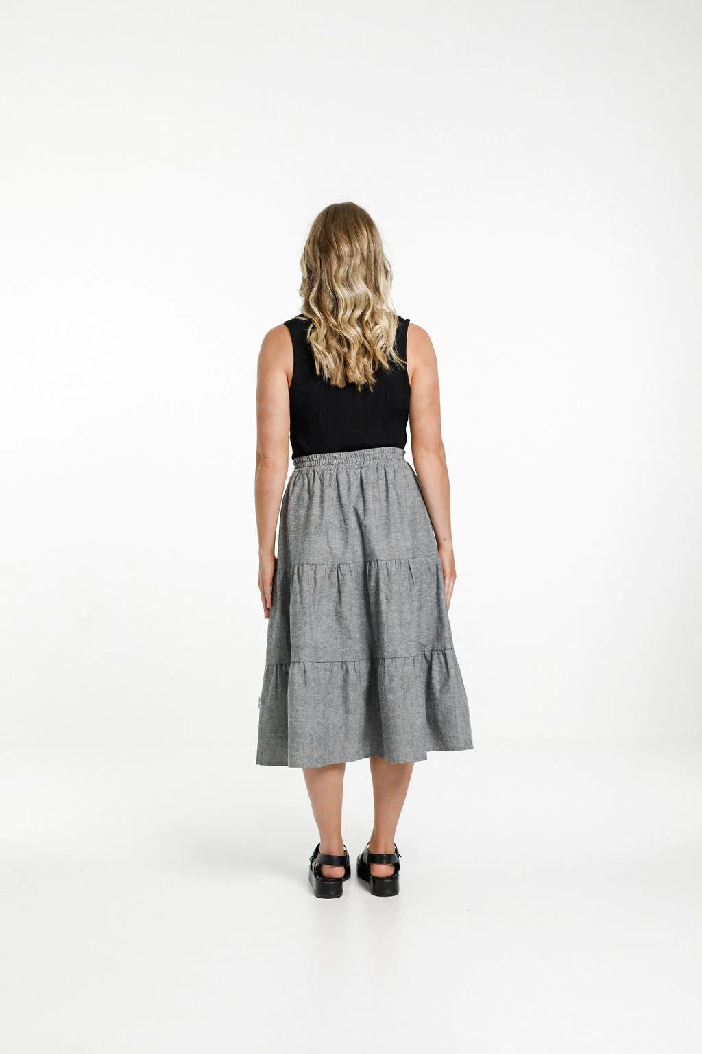 HOME LEE_LEXI SKIRT CHARCOAL _ LEXI SKIRT CHARCOAL _ Ebony Boutique NZ