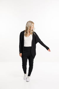 HOME LEE_LONG BATWING CARDI BLACK _ LONG BATWING CARDI BLACK _ Ebony Boutique NZ