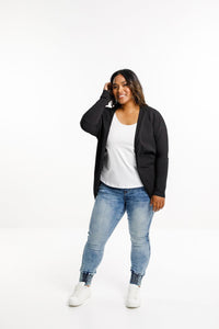 HOME LEE_LONG BATWING CARDI BLACK _ LONG BATWING CARDI BLACK _ Ebony Boutique NZ