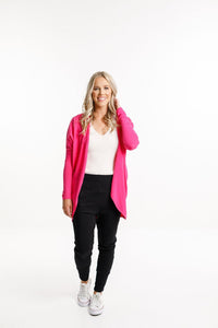 HOME LEE_LONG BATWING CARDI PINK _ LONG BATWING CARDI PINK _ Ebony Boutique NZ