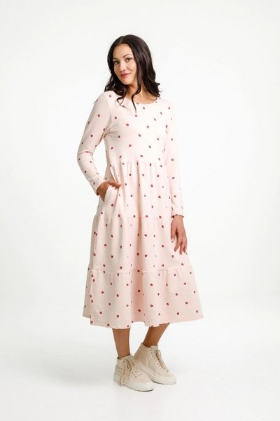 HOME-LEE_LONG SLEEVE KENDALL DRESS TANDOORI PETALS _ LONG SLEEVE KENDALL DRESS TANDOORI PETALS _ Ebony Boutique NZ