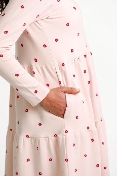 HOME-LEE_LONG SLEEVE KENDALL DRESS TANDOORI PETALS _ LONG SLEEVE KENDALL DRESS TANDOORI PETALS _ Ebony Boutique NZ