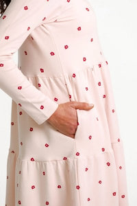 HOME-LEE_LONG SLEEVE KENDALL DRESS TANDOORI PETALS _ LONG SLEEVE KENDALL DRESS TANDOORI PETALS _ Ebony Boutique NZ