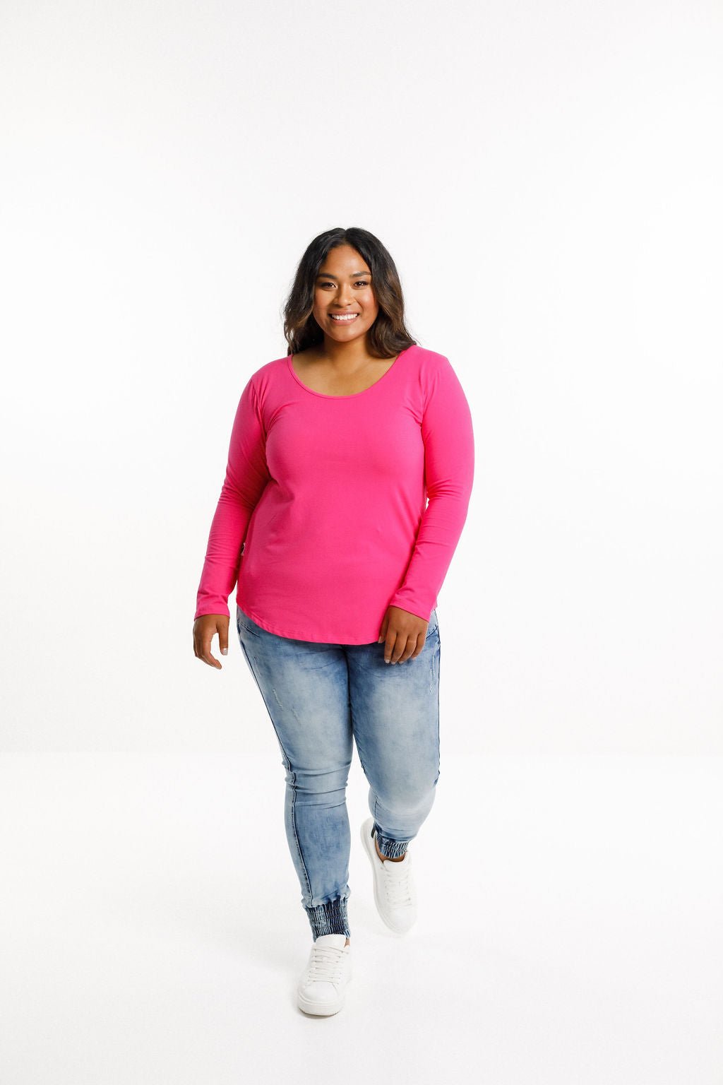 HOME-LEE_LONG SLEEVE TEE RASPBERRY _ LONG SLEEVE TEE RASPBERRY _ Ebony Boutique NZ