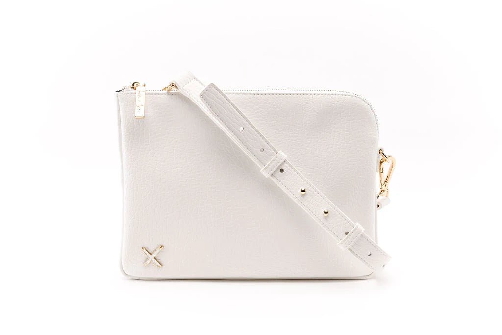 Home Lee Bags Oversized Clutch Bag White Ebony Boutique NZ