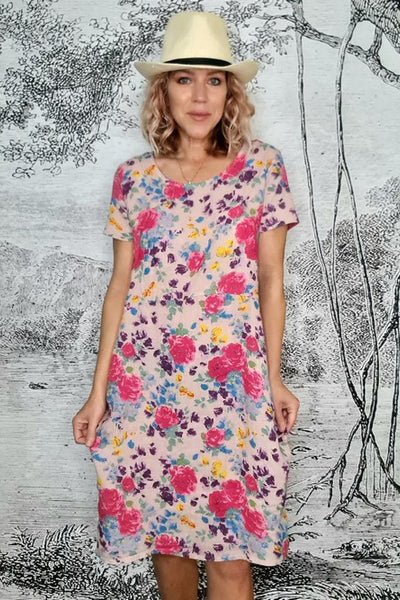 HELGA MAY_JUNGLE DRESS ROSE KISSED PINK _ _ Ebony Boutique NZ
