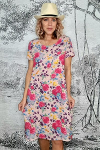 HELGA MAY_JUNGLE DRESS ROSE KISSED PINK _ _ Ebony Boutique NZ
