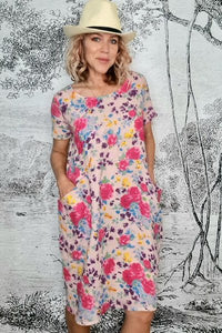 HELGA MAY_JUNGLE DRESS ROSE KISSED PINK _ _ Ebony Boutique NZ