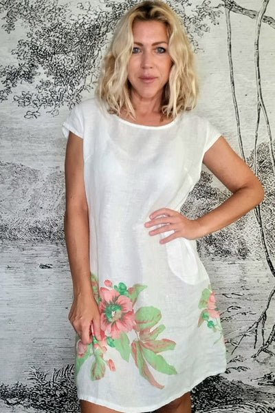 HELGA MAY_KENNEDY DRESS BELLA ROSE WHITE _ _ Ebony Boutique NZ