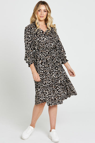 SASS_KORRA BELTED TIERED MIDI DRESS _ _ Ebony Boutique NZ