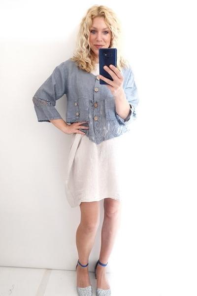 Gauze lace cheap skirt jacket