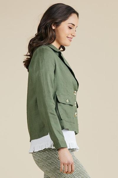 GORDON SMITH_DANIELLE LINEN BLAZER JACKET _ _ Ebony Boutique NZ