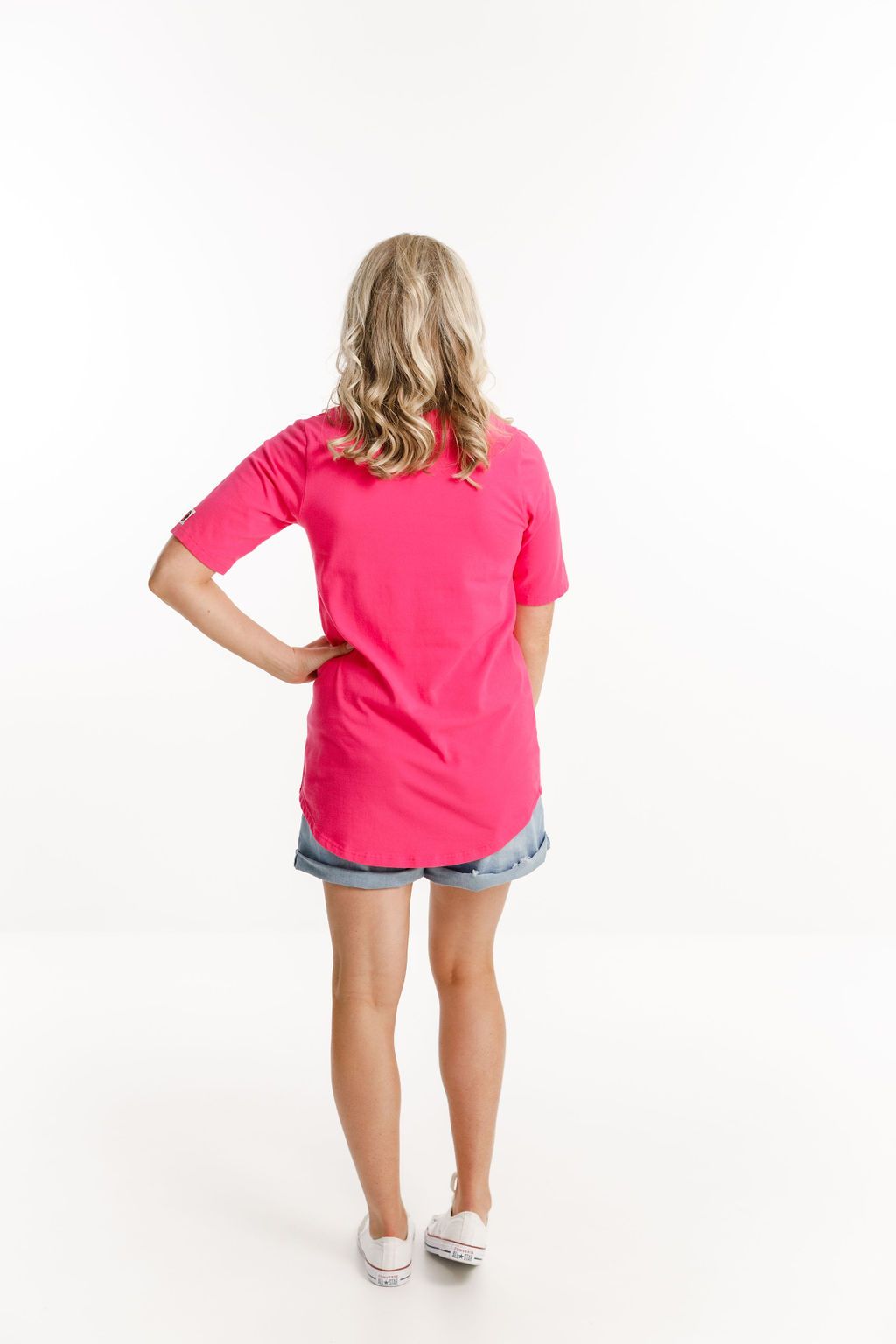 HOME-LEE_LONG TEE RASPBERRY _ _ Ebony Boutique NZ