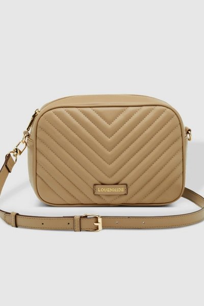 LOUENHIDE_ANASTASIA QUILTED CROSSBODY BAG COFFEE _ ANASTASIA QUILTED CROSSBODY BAG COFFEE _ Ebony Boutique NZ