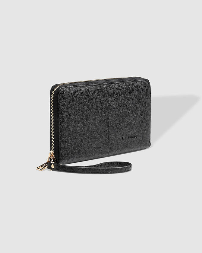 LOUENHIDE_ARABELLA TRAVEL WALLET BLACK _ ARABELLA TRAVEL WALLET BLACK _ Ebony Boutique NZ