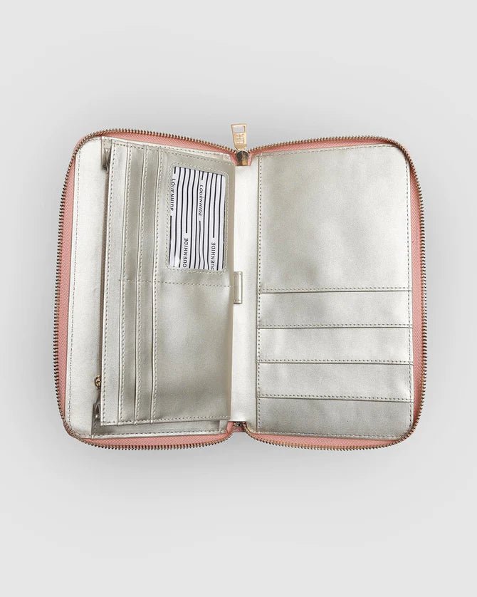 LOUENHIDE_ARABELLA TRAVEL WALLET BLUSH PINK _ ARABELLA TRAVEL WALLET BLUSH PINK _ Ebony Boutique NZ