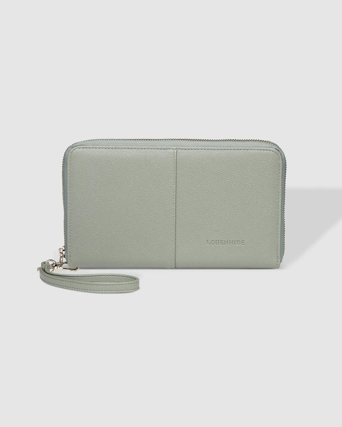 LOUENHIDE_ARABELLA TRAVEL WALLET SAGE GREEN _ ARABELLA TRAVEL WALLET SAGE GREEN _ Ebony Boutique NZ