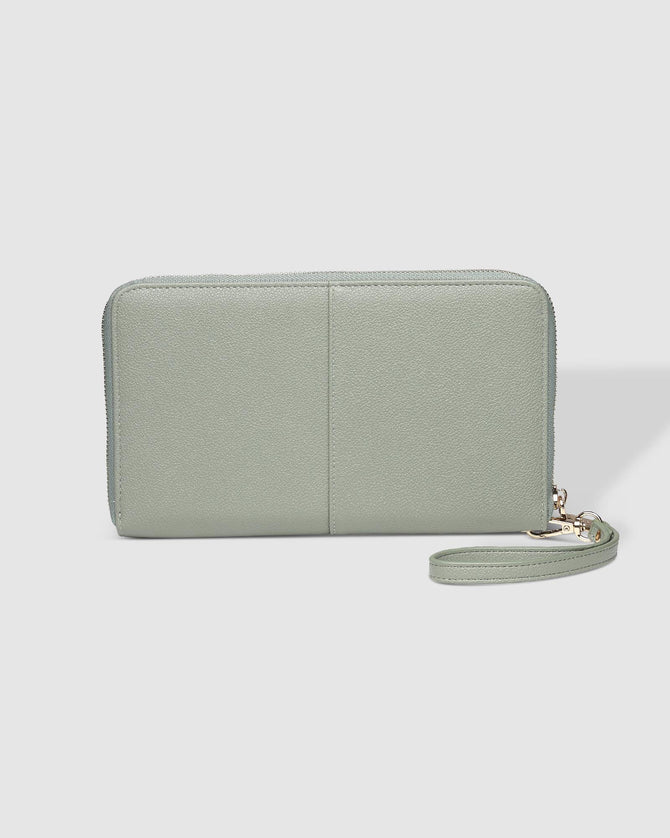 LOUENHIDE_ARABELLA TRAVEL WALLET SAGE GREEN _ ARABELLA TRAVEL WALLET SAGE GREEN _ Ebony Boutique NZ
