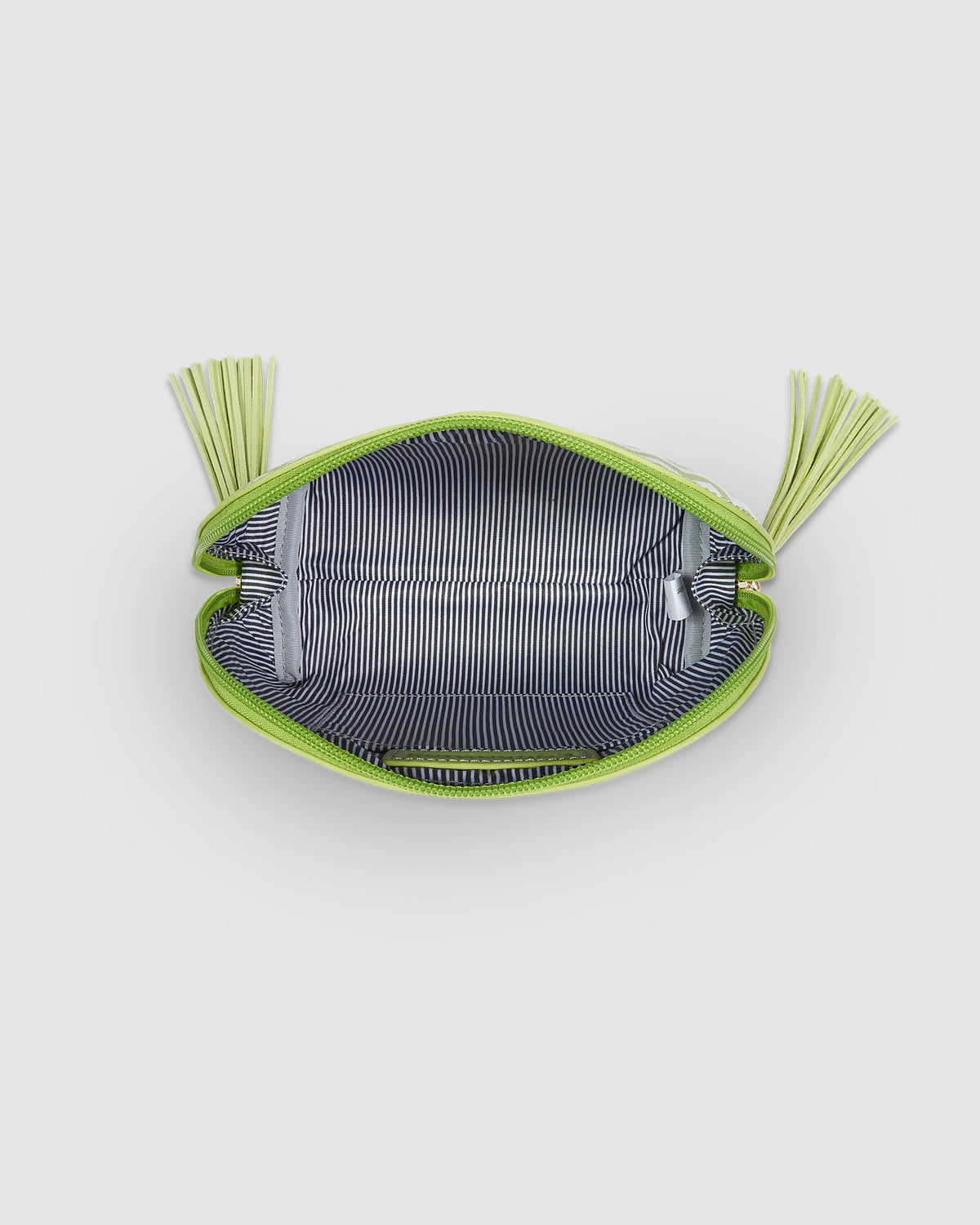LOUENHIDE_BABY AUDREY MAKEUP BAG CHEVRON LIME _ BABY AUDREY MAKEUP BAG CHEVRON LIME _ Ebony Boutique NZ